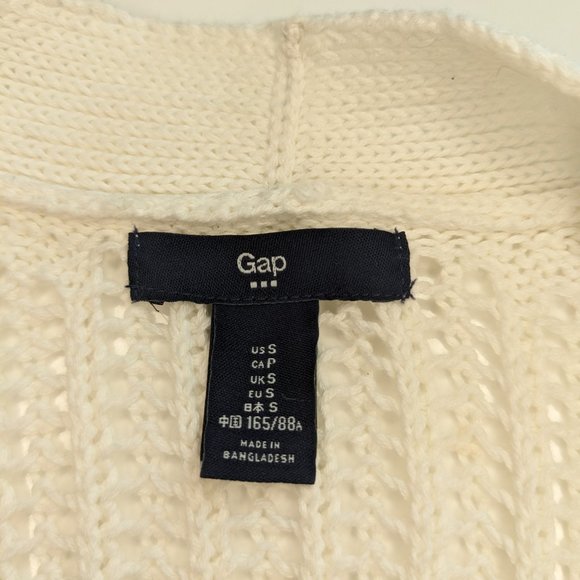 GAP Open Knit Long Sweater Vest in White, Like New - Picture 6 of 9